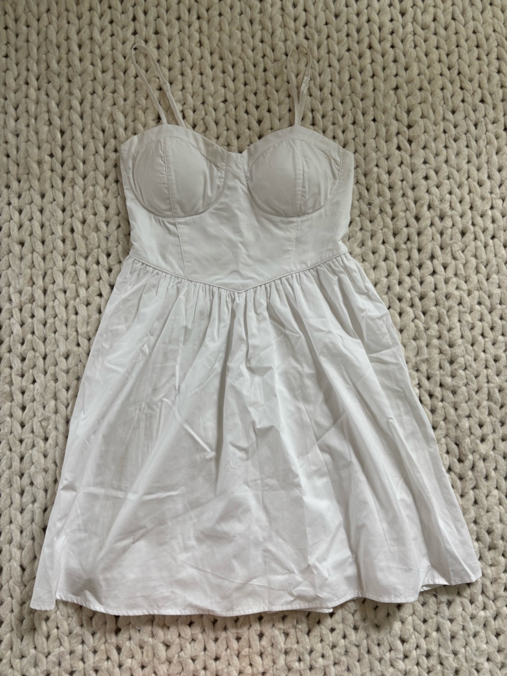 Cottagecore White Strap Smocked Top Dress